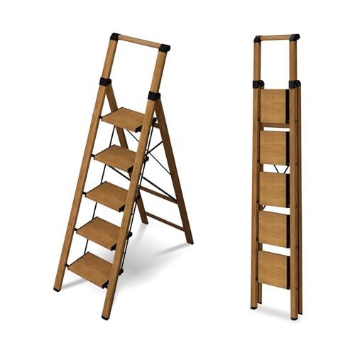 3 Step Folding Aluminum Steel Ladder 330lbs Capacity P109