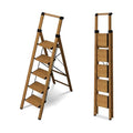 3 Step Folding Aluminum Steel Ladder 330lbs Capacity P109