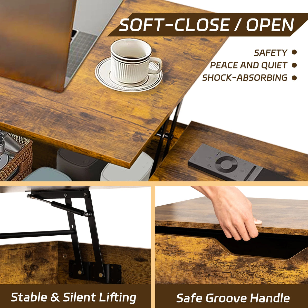 43" Lift Top Coffee Table with Storage H687