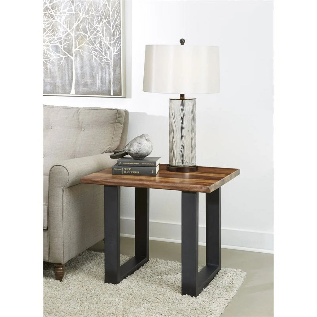 Wood and Metal End Table I42450