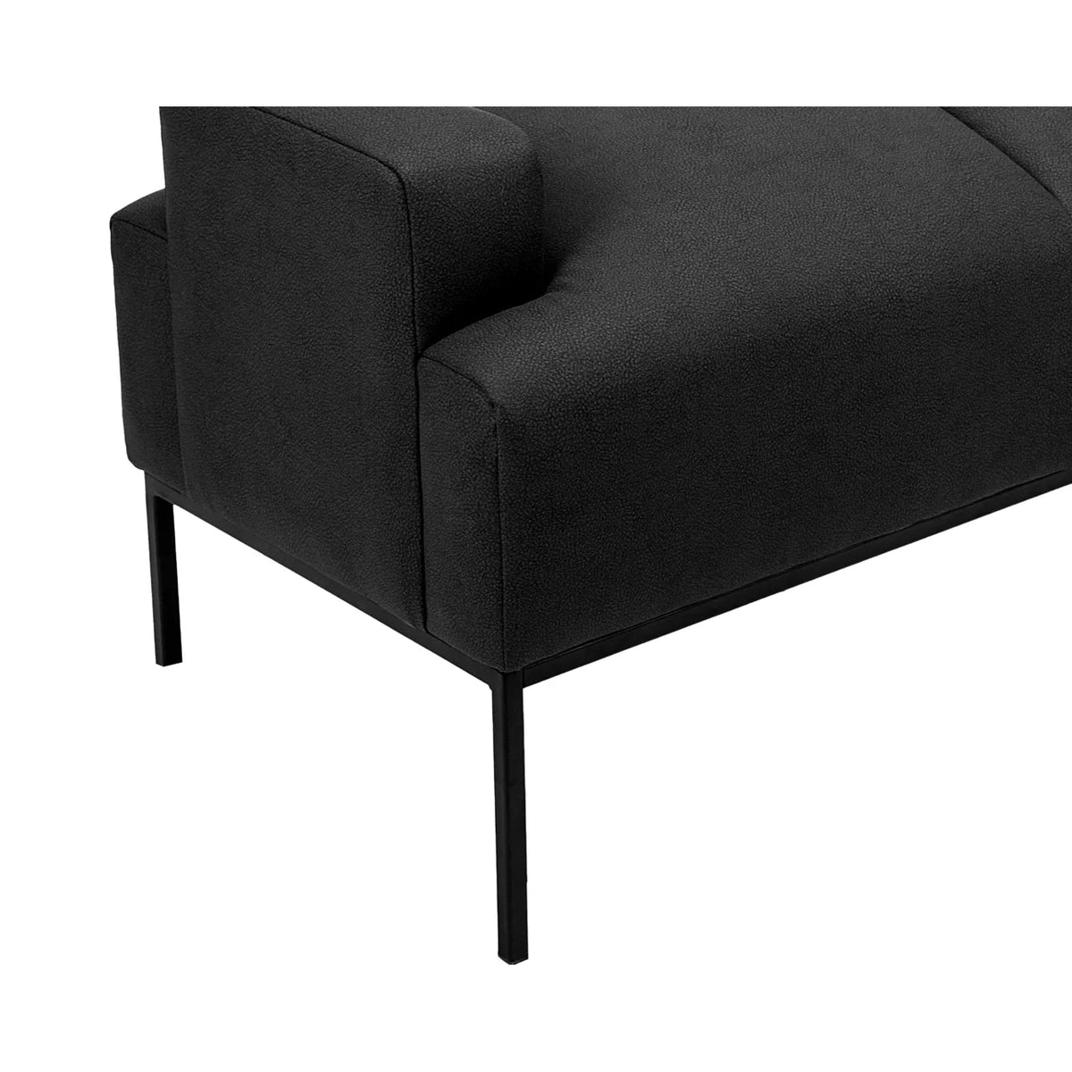 PU Leather Ottoman with Metal Frame K67343