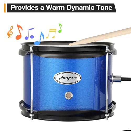 Black 3 Piece Kids Drum Set with Cymbal, Drumsticks, Pedal, Throne Stool S591