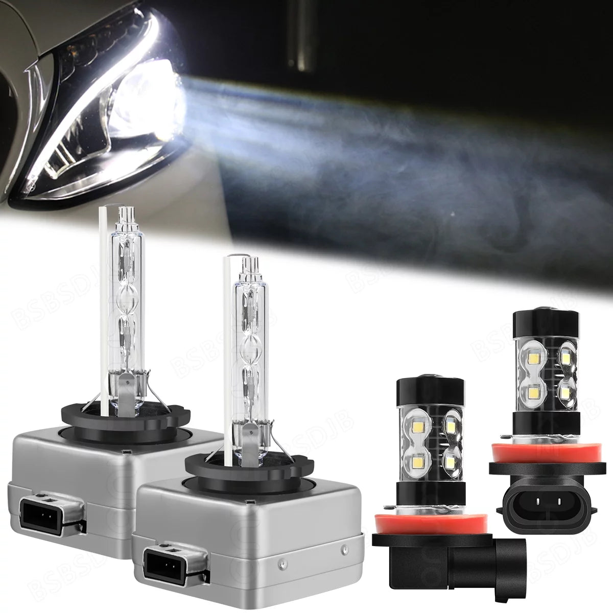 D3S H11 HID LED Fog Light Bulbs 6000K P1469