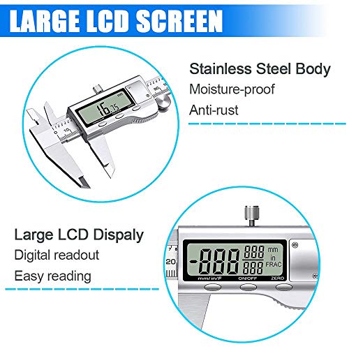 6 Inch Stainless Steel Digital Caliper W539