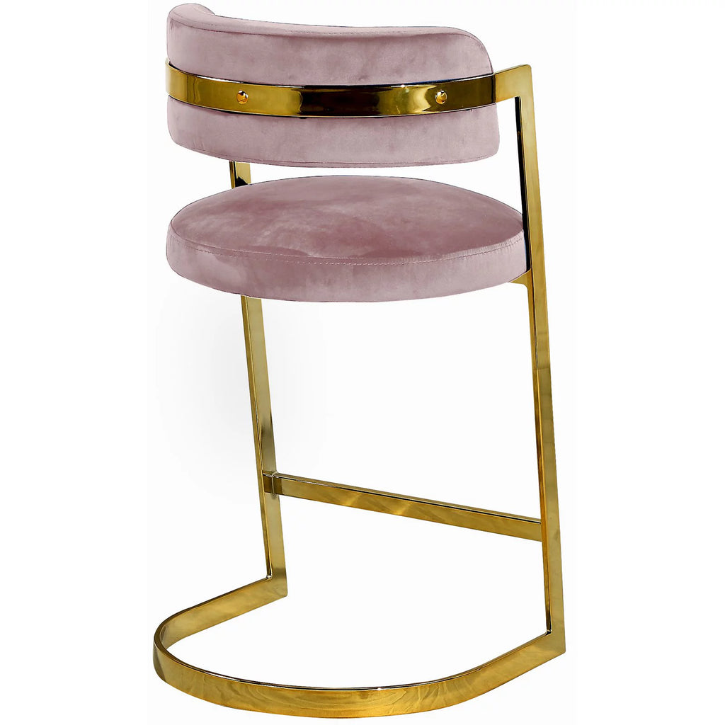 Black Velvet Counter Stool Set of 2 W721