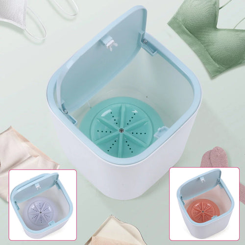 3.8L Portable Rotating Mini Washer Machine Plastic USB Blue L21352