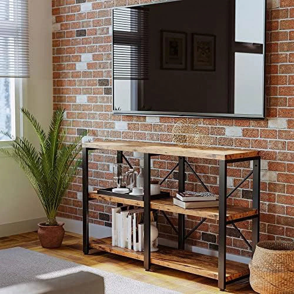 Rustic 47in 3-Tier Console Table R507