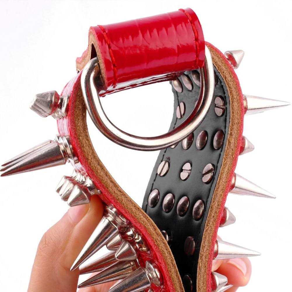 Luxury Genuine Leather Spiked Studded Dog Collars U311