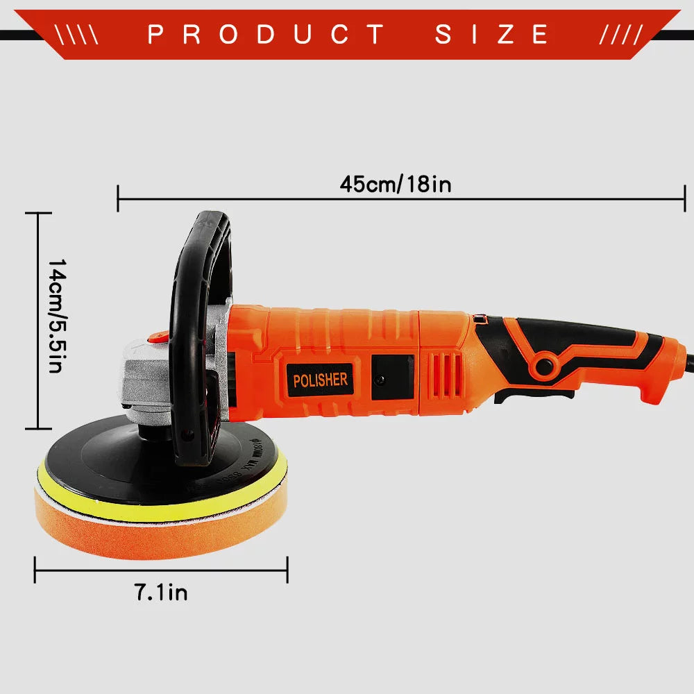 1580W Variable Speed Dual Action Random Orbital Buffer Polisher D8363