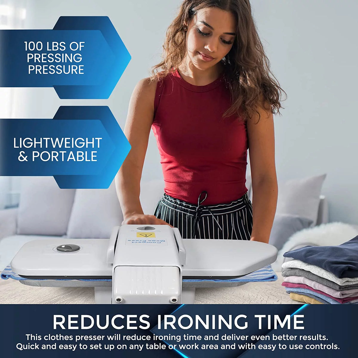 Compact Ironing Steam Press Machine with Stand L416