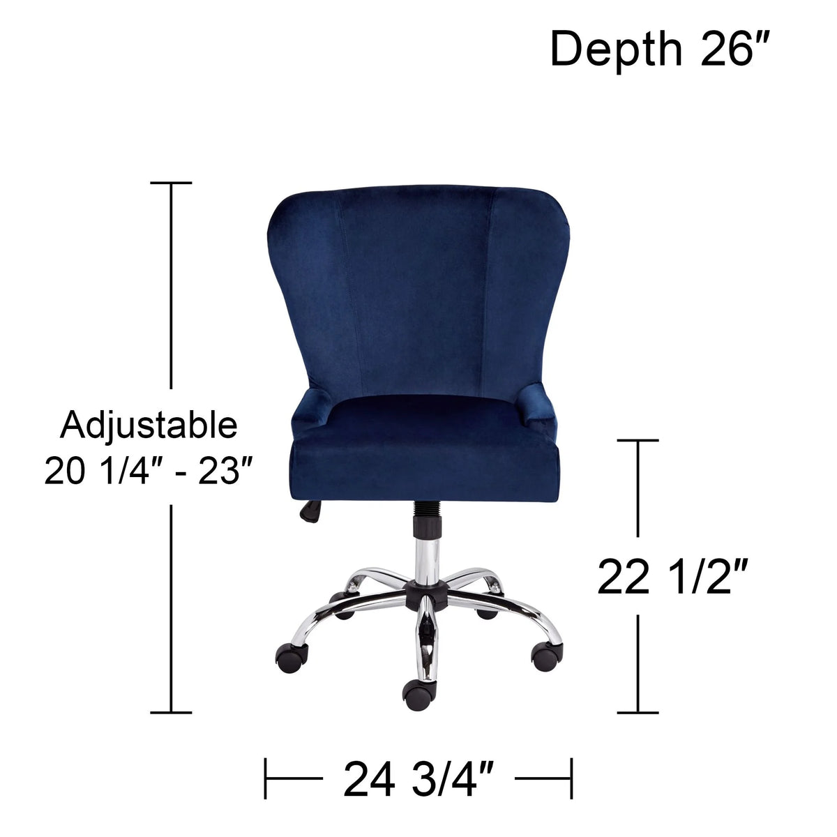 Blue Fabric Adjustable Office Chair F577