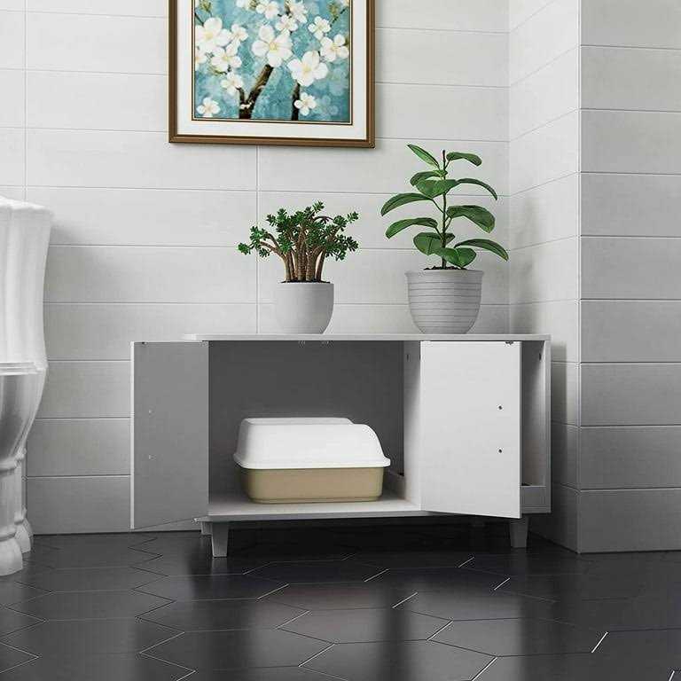 Cat Litter Box Enclosure with Scratch Pad R143