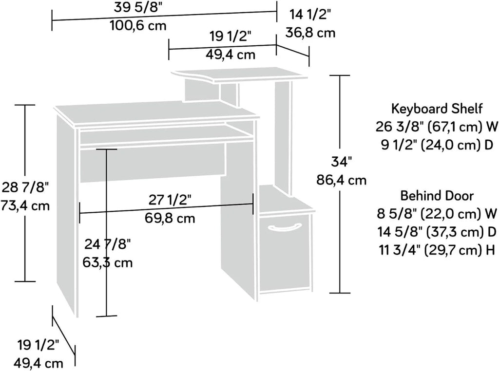 Cinnamon Cherry Finish Computer Desk N408177