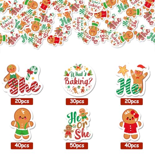 200Pcs Red Green Gingerbread Man Confetti N82052