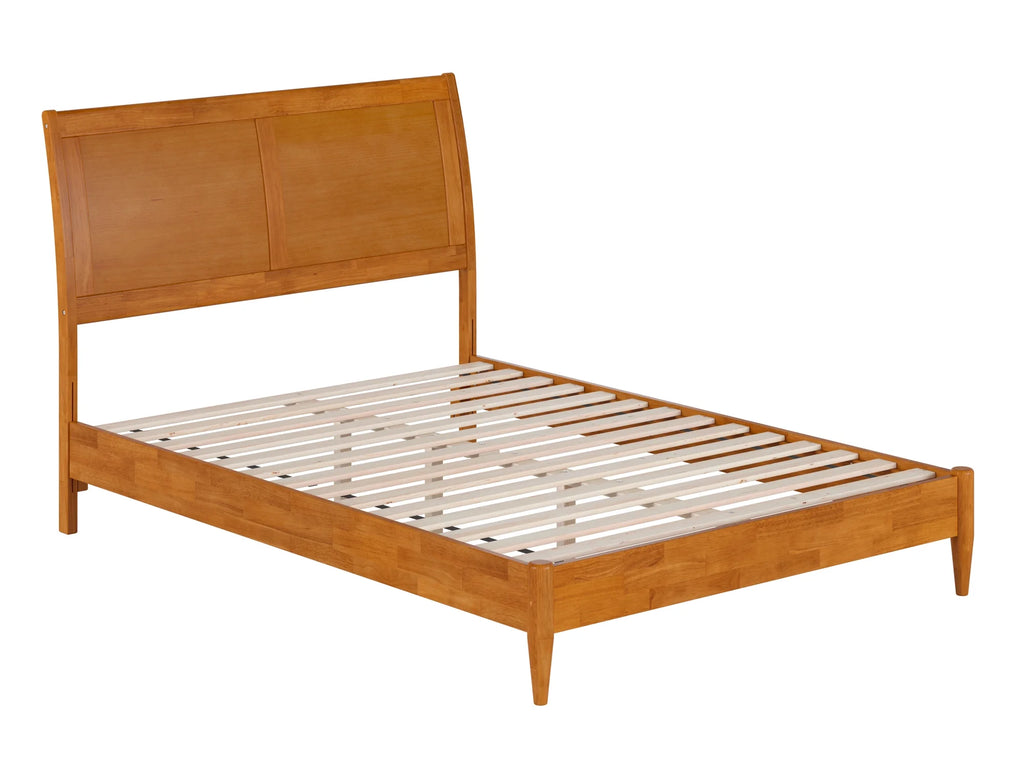 Full Solid Wood Low Profile Sleigh Platform Bed J259655