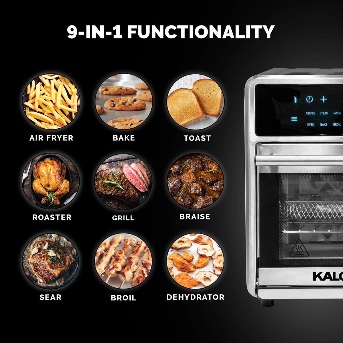 16 Quart Stainless Steel Air Fryer Oven and Grill K32560