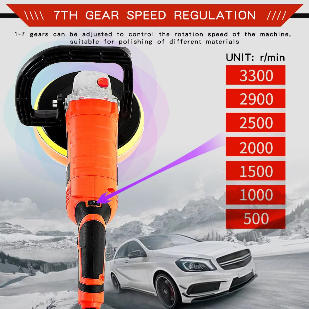 1580W Variable Speed Dual Action Random Orbital Buffer Polisher D8363