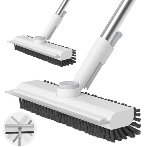 Floor Scrub Brush with Long Handle, Stiff Bristle J41523