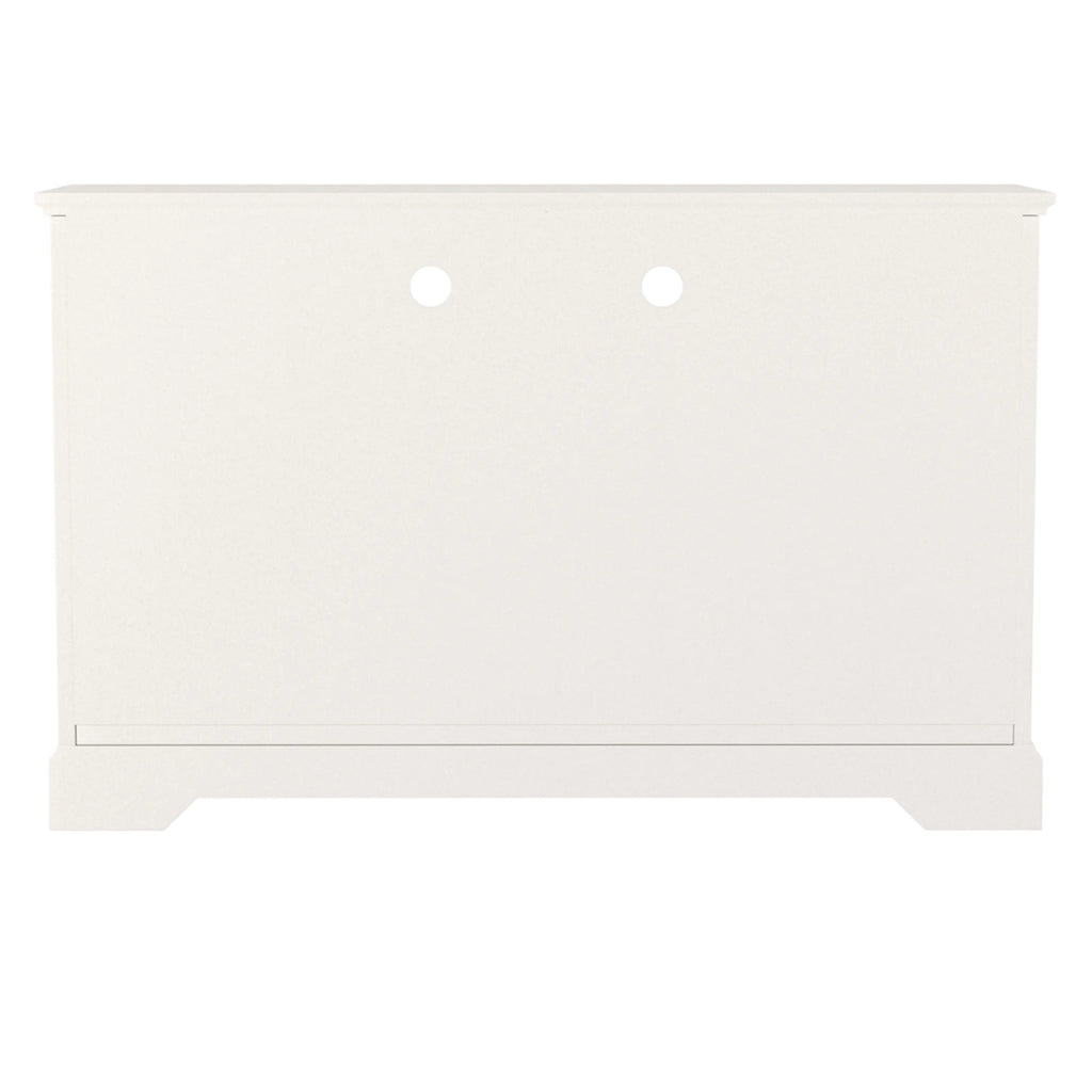 White Wood Media Storage TV Stand Console G20657