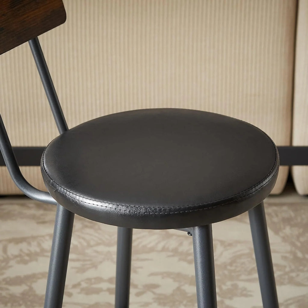 Wood Bar Table and Chairs Set for 3 A4707