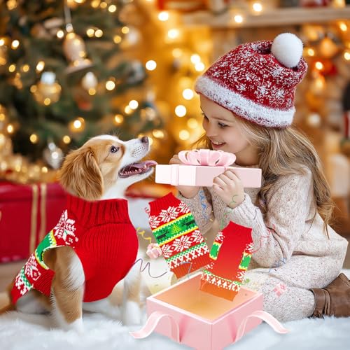 Grey Dog Christmas Sweater with Leash Hole M347