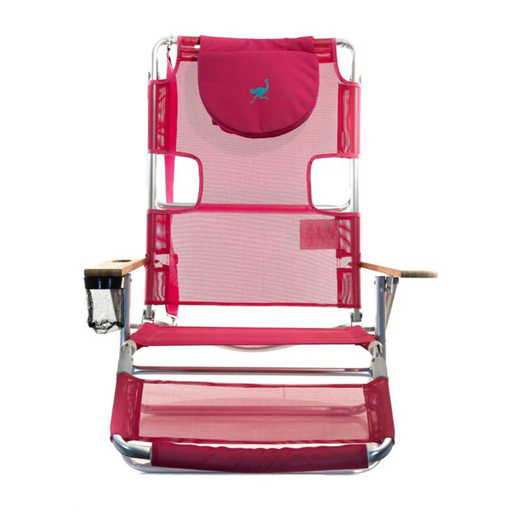 Pink 16" Tall Reclining Beach Chair 4 Pack Z858