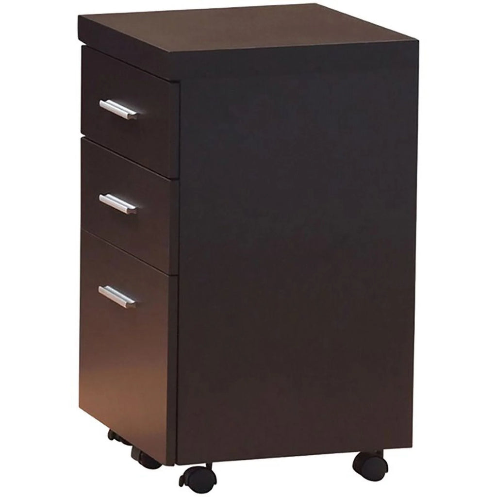 4-Piece Desk Bookcase Office Chair and Mobile File Cabinet Set Y544919