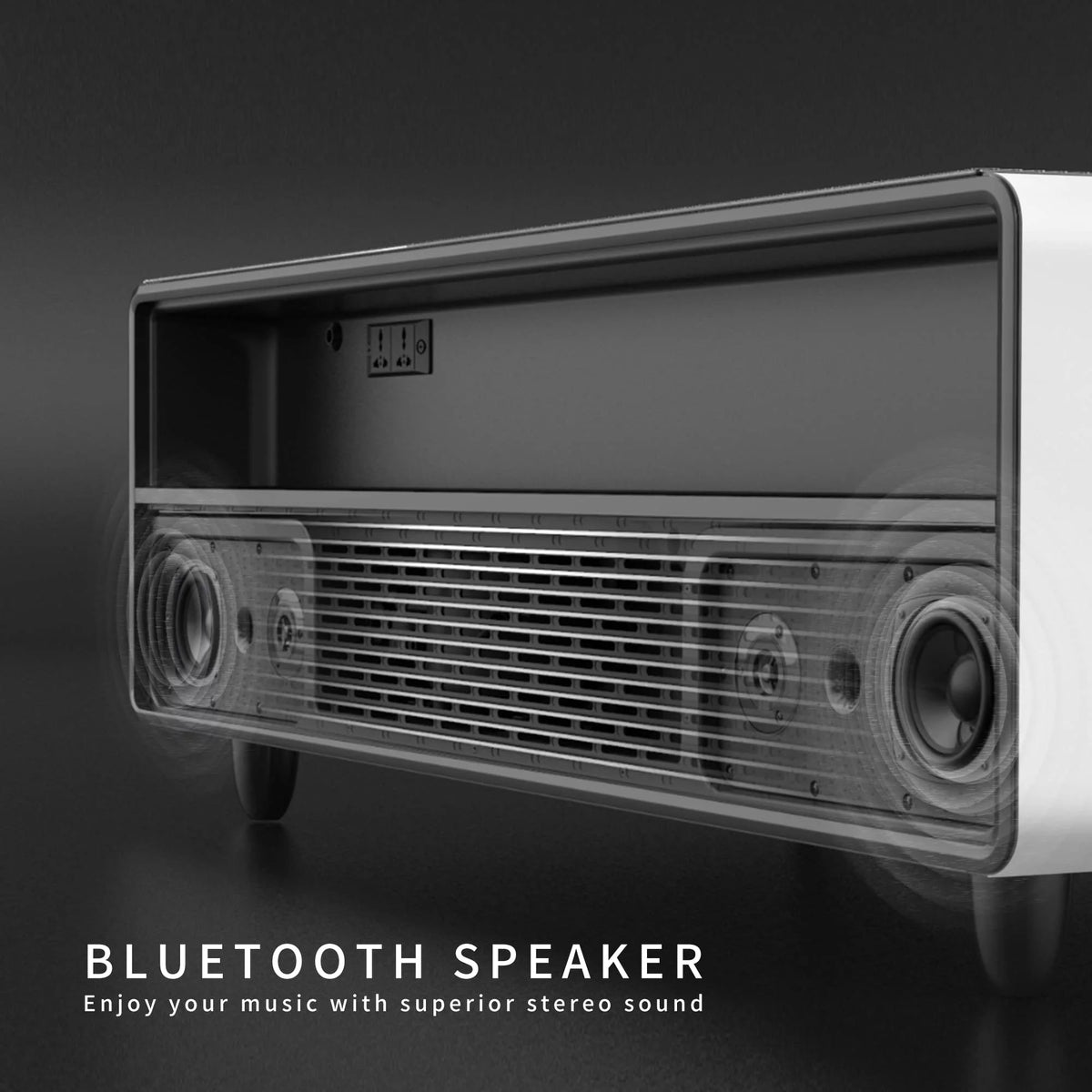 Smart Coffee Table with Fridge and Bluetooth Speaker O63907
