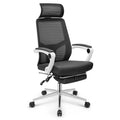 Black Ergonomic High Back Mesh Office Chair with Headrest & Footrest Y319