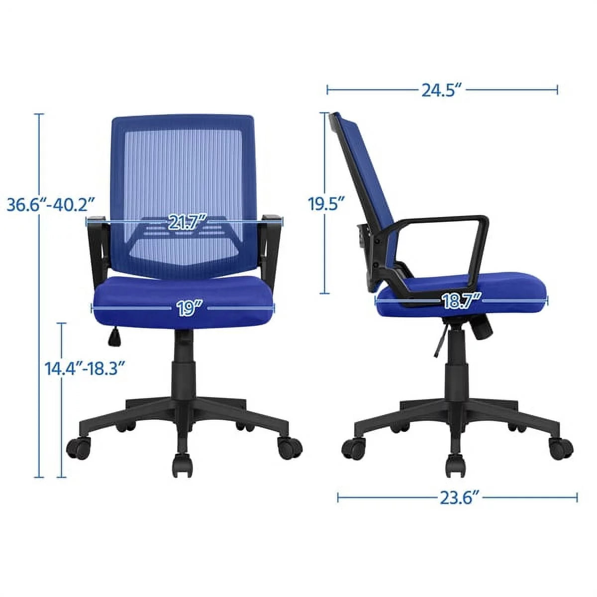 Blue Mesh Ergonomic Office Chair U20370