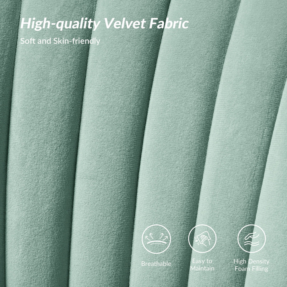 Velvet Sofa Loveseat Upholstered Tufted Back V514027