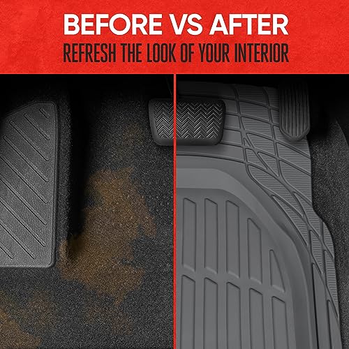 Black All-Weather Automotive Floor Mats Full Set I629