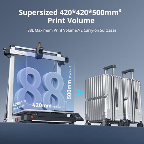 3D Printer with Multi Color Printing, 420x420x500mm Build Volume, Auto Leveling X122818