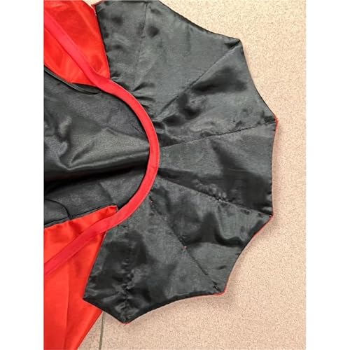 Halloween Cat and Dog Vampire Costume, Adjustable Red Black Cape G90995