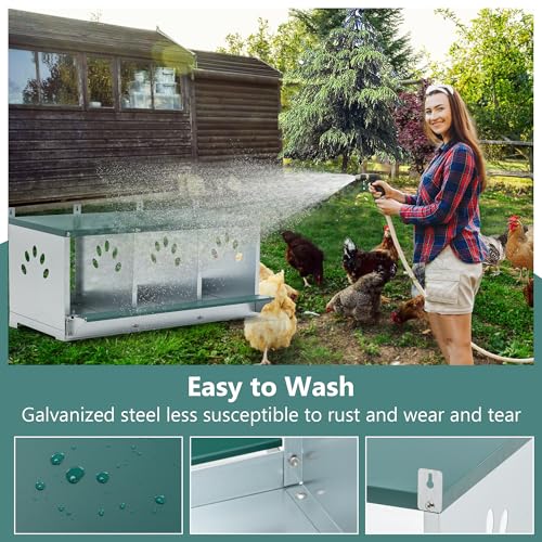 3-Tier Large Wooden Chicken Coop with Run and Nesting Boxes K41000
