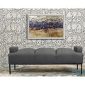 PU Leather Ottoman with Metal Frame K67343