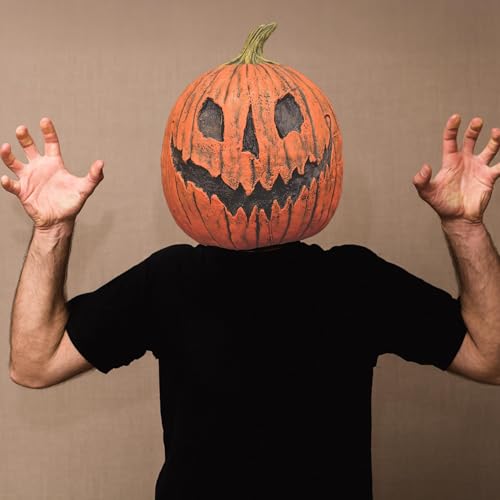 King Pumpkin Full Overhead Costume Mask Adult Z176110
