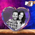 Heart Shape 3D Crystal Photo Glass Engraved Customized Gift X240300