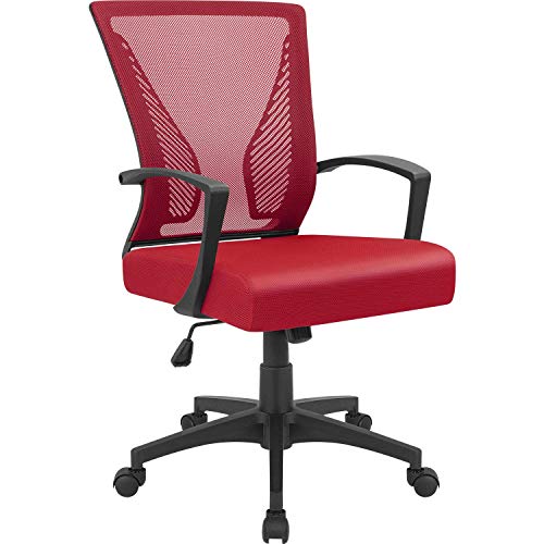 Black Ergonomic Mesh Office Chair with Armrest N391012