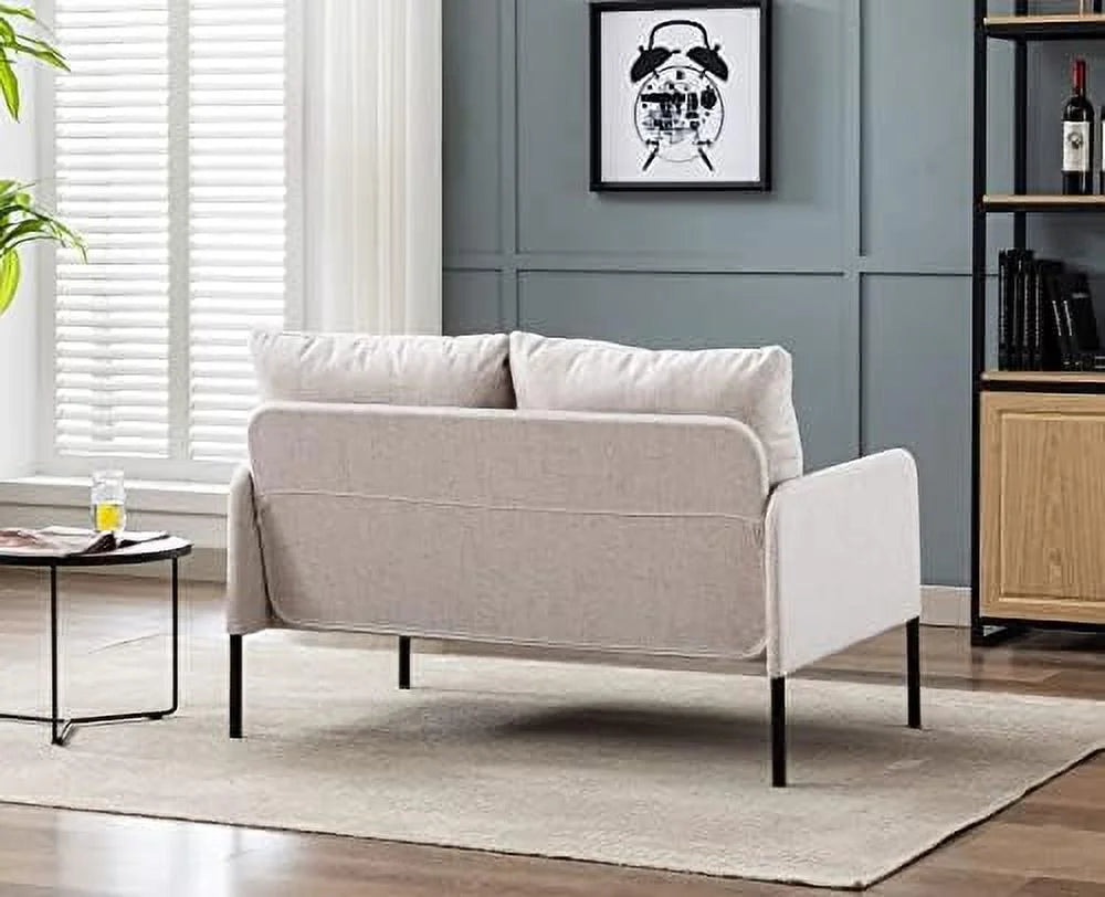 Beige Fabric Loveseat Sofa Y810