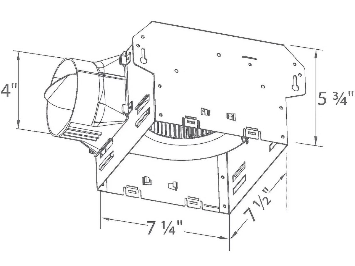 100 CFM Single Speed Exhaust Bath Fan D171