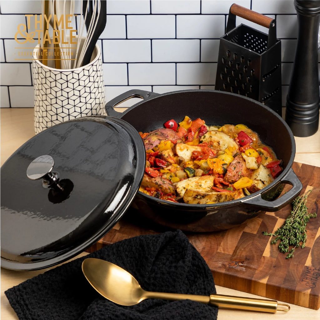 5.2 QT Enameled Cast Iron Braiser T382