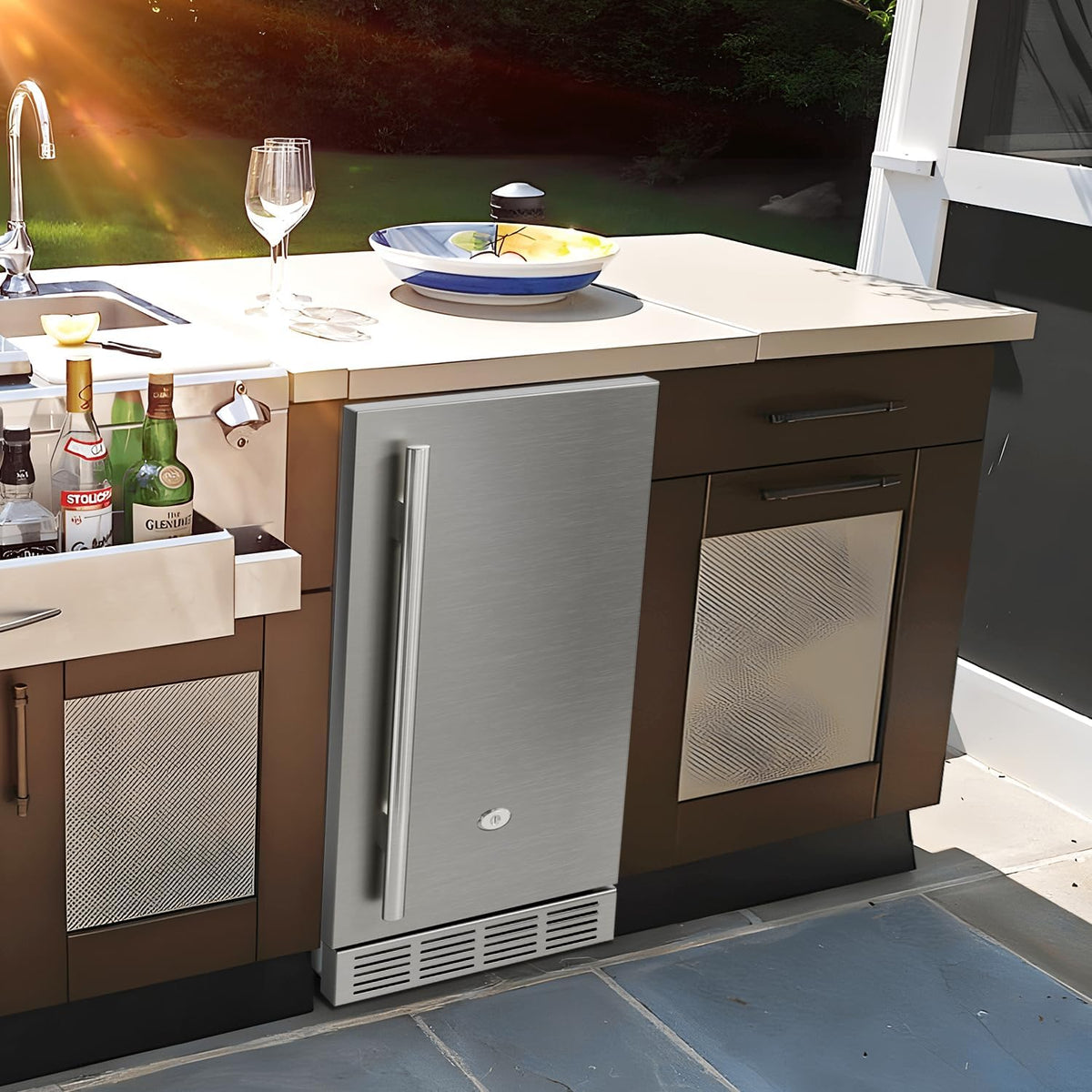 15 Inch Weather Proof Stainless Steel Outdoor Refrigerator Z454278
