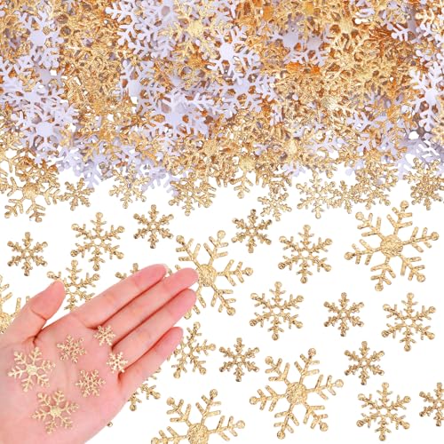 3000 Pcs Multicolor Glitter Snowflakes Confetti Y993604