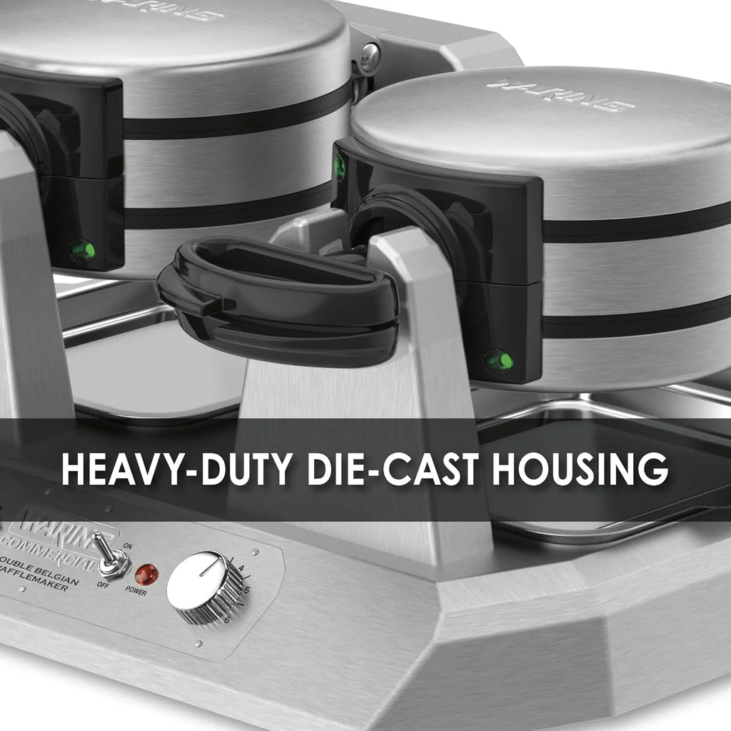Double Side Belgian Waffle Maker, Non Stick Plates, 75 Waffles Per Hour R535498