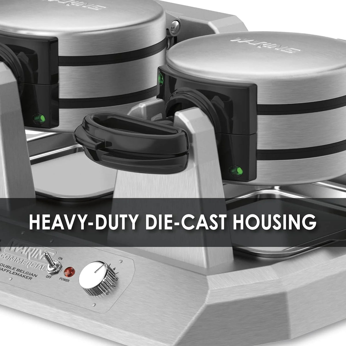 Double Side Belgian Waffle Maker, Non Stick Plates, 75 Waffles Per Hour R535498