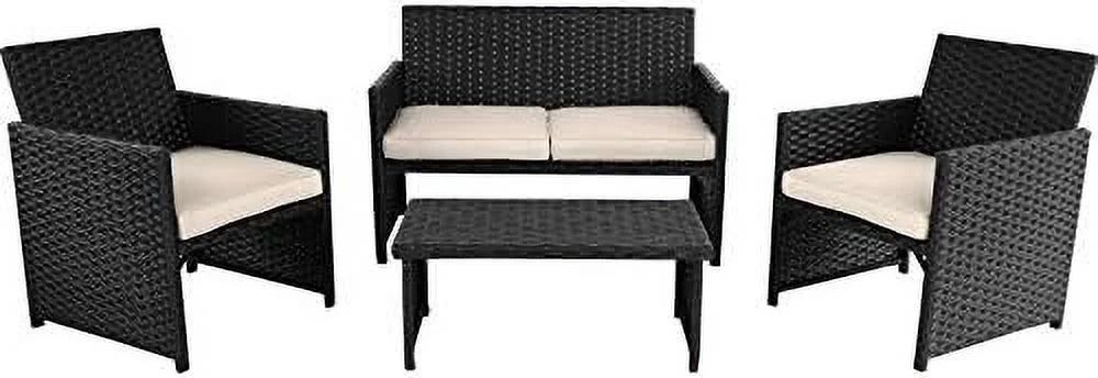 3 Piece Patio Conversation Set with Non-Slip Cushions K633713