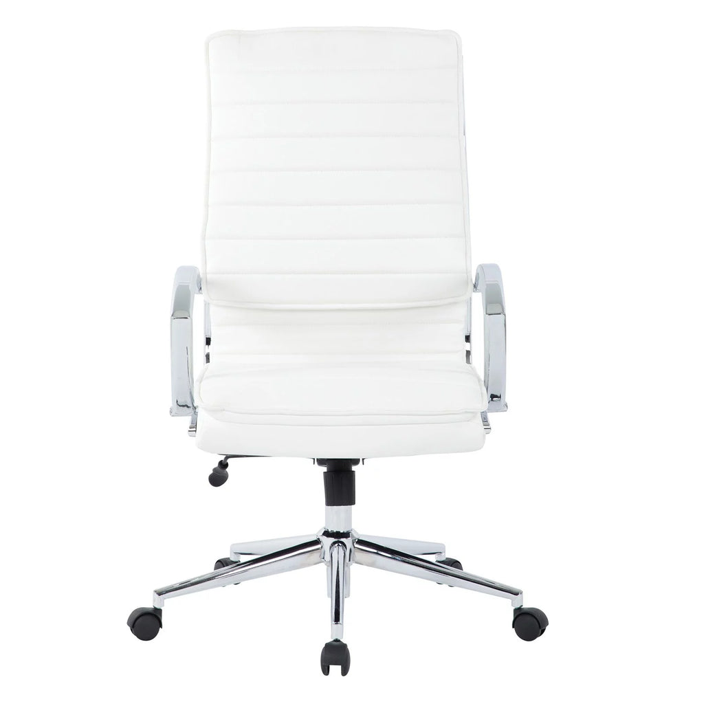 White Faux Leather High Back Manager's Chair Y50970