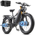 2000W Electric Bike 48V 30AH Removable Battery 26" Fat Tire Full Suspension S700