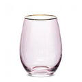 Stemless Goblet With Gold Rim Glass P172715